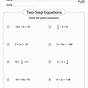 Two-step Equations Worksheets With Answers