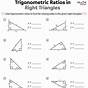 Finding Trigonometric Ratios Worksheets