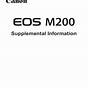 Canon Eos M200 Manual