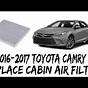 2018 Toyota Camry Cabin Air Filter Location