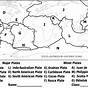 Tectonic Plates Map Worksheet Answer Key