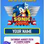 Sonic Birthday Invitation Editable Free