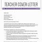 Sample Cover Letter For Teaching Position