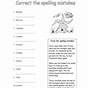 Correct The Spelling Mistakes Worksheet
