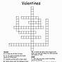 Valentine's Crossword Puzzle Printable