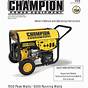 Champion Generator Manual Download