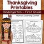 Thanksgiving Worksheets For 1st Grade