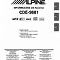 Alpine Cda 9886 Manual