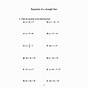 Equation Of Straight Line Worksheets