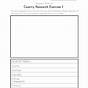 Country Research Worksheet