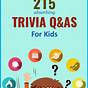 Trivia Questions For Kindergarten