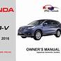 Honda Crv Owners Manual 2021