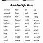 English Worksheets For Grade 2 Sight Words