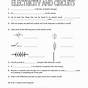 Electricity Worksheet Answers