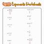 Exponent Worksheets Answer Key