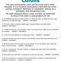 Semicolon And Colon Worksheet