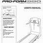 Proform Treadmill User Manual 600