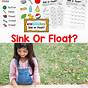 Sinking And Floating Worksheet