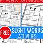 Go Sight Word Worksheets