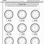 Hour And Half Hour Worksheet