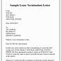 Sample Lease Termination Letter