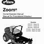 Ariens Max Zoom Zero Turn Owner's Manual