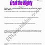 Freak The Mighty Worksheets