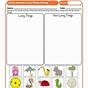 Living And Non Living Things Worksheets