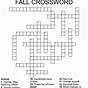 Fall Crossword Puzzle Worksheet Printable