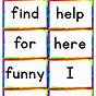 Sight Word Flash Cards Printable