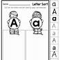 Letter Sort Worksheet For Kindergarten