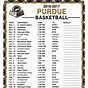 Printable Purdue Basketball Schedule