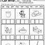 Kindergarten Summer Cvc Worksheet
