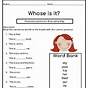 First Grade Possessive Pronoun Worksheet