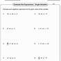 Evaluate Expressions Worksheet 5th Grade