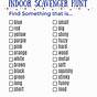 Indoor Scavenger Hunt Printable