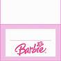 Printable Barbie Name Tag