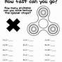 Fidget Spinner Math Worksheet