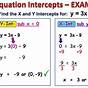Finding X And Y Intercept Worksheets