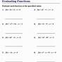 Evaluating Formulas Worksheet