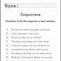 Conjunctions Worksheet Grade 2