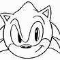 Printable Sonic The Hedgehog Face Template