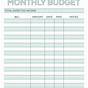 Pdf Printable Budget Planner