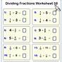 Divide Fractions Worksheet