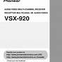 Pioneer Vsx 530 K Manual