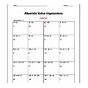 Evaluating Absolute Value Expressions Worksheet