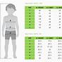 Youth Short Size Chart