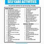 Self Care Activity Worksheets