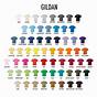 Gildan G185 Color Chart