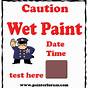 Wet Paint Printable Sign